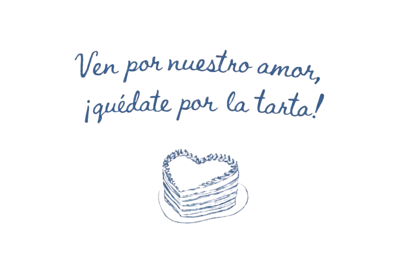 Venez pour notre amour, restez pour le gâteau !